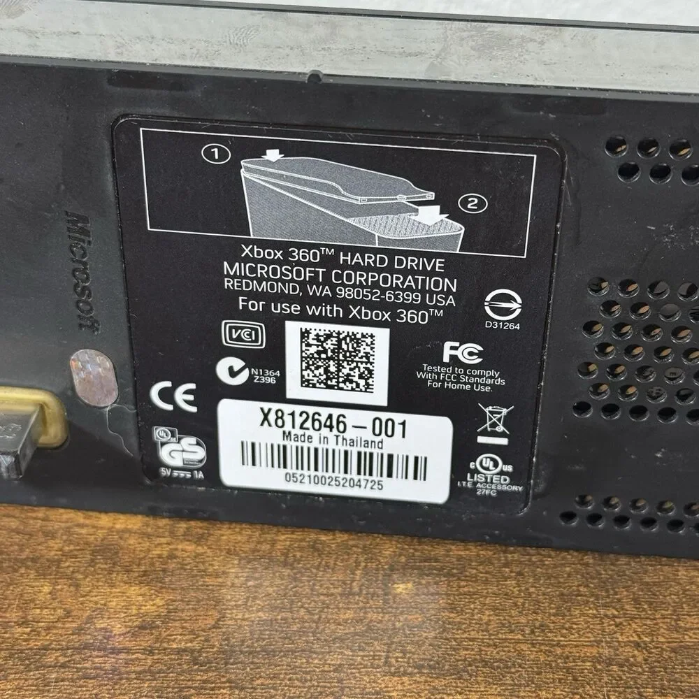Genuine OEM Xbox 360 120GB HDD X812646-001 Microsoft External Hard Drive
